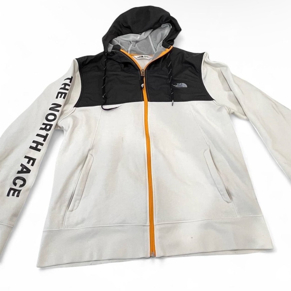 The North Face Black and White Jacket with Orange Accents